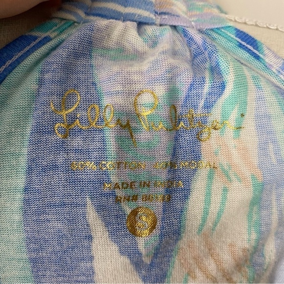 Lilly Pulitzer Aleida Tank Tunic Top Light blue Verbena Aboat Time sailboats - Picture 15 of 16